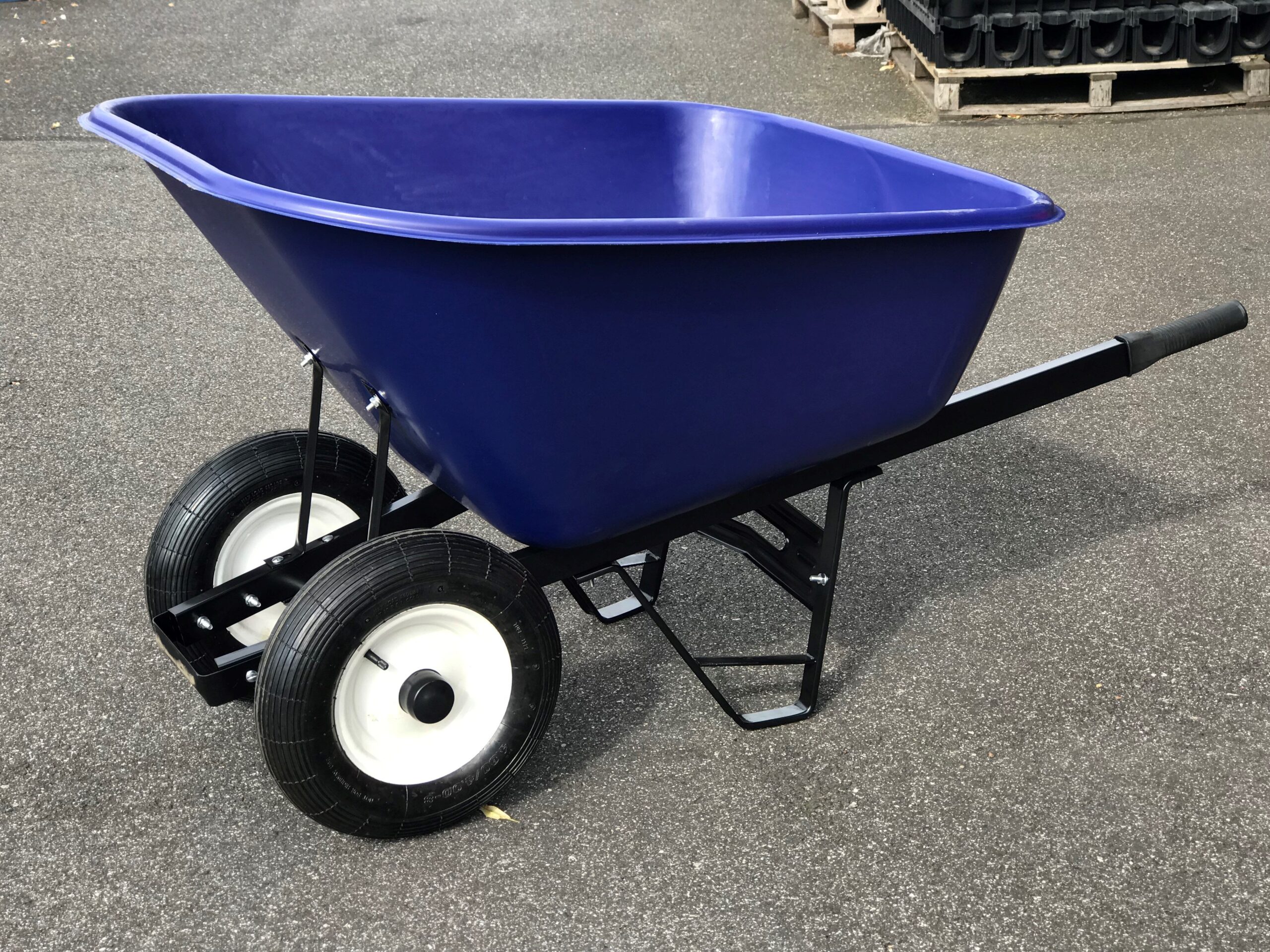 Plastic Wheelbarrow Two Wheels 200L Blue Torne Valley
