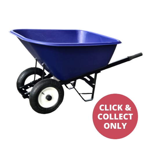 Plastic Wheelbarrow Two Wheels 200L Blue Torne Valley