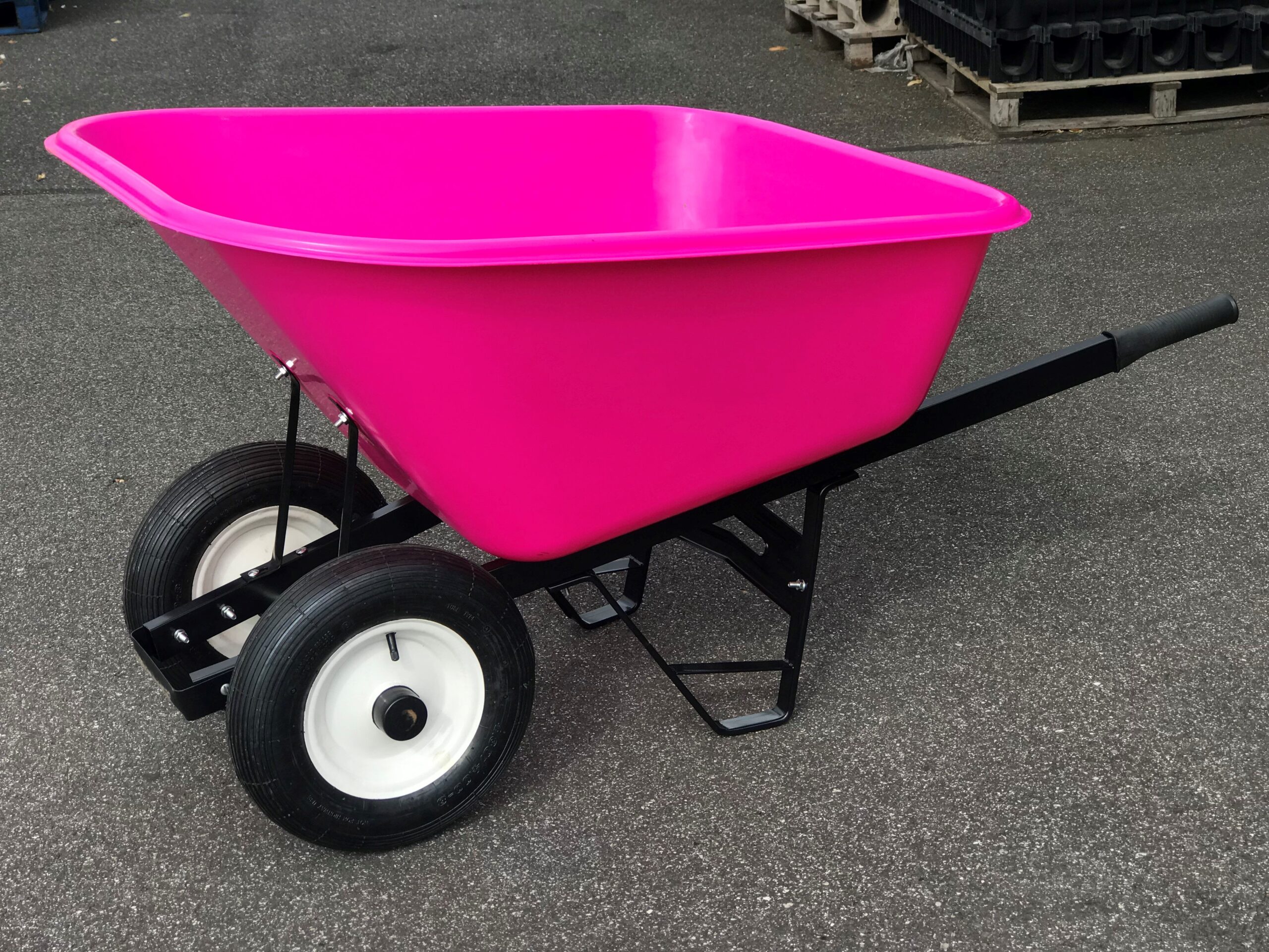 Plastic Wheelbarrow Two Wheels 200L Pink Torne Valley