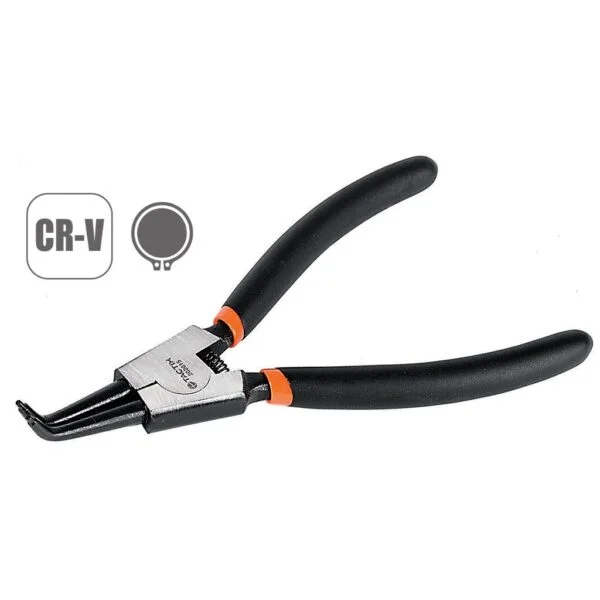 Tactix Circlip Pliers Bent Exterior 175mm