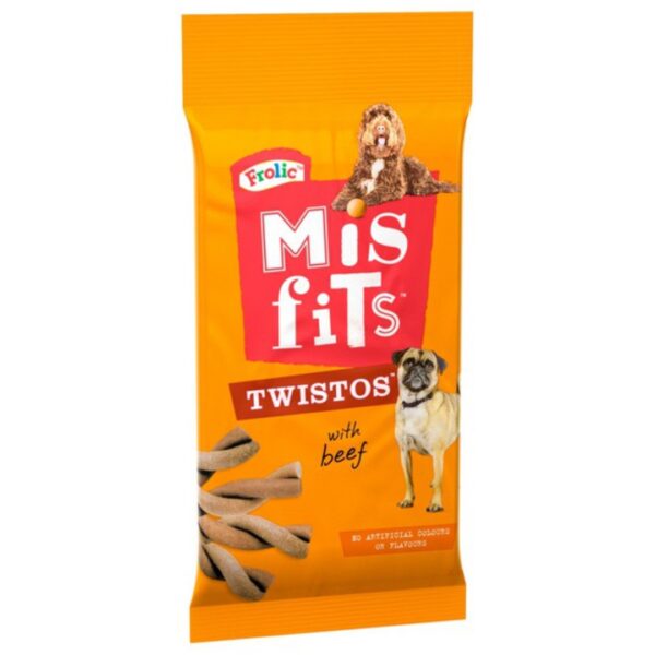 Misfits Twistos With Beef Dog Treat 105G | Torne Valley