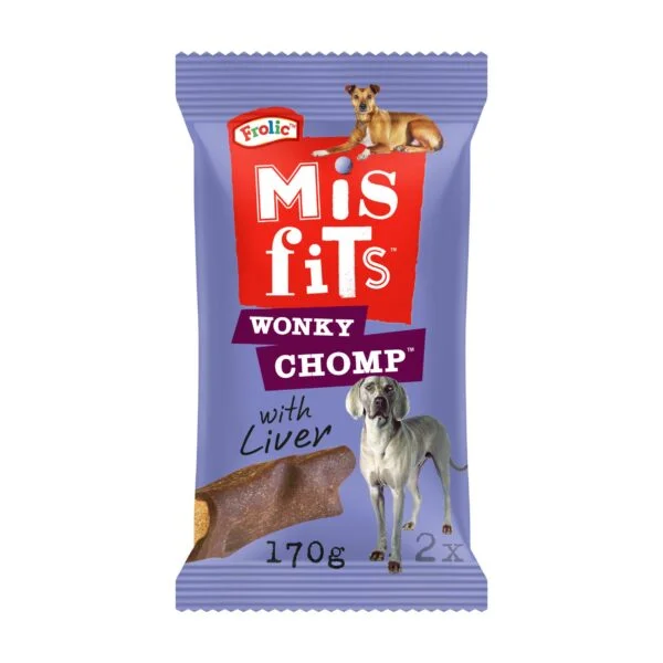Misfits Wonky Chomp Liver Medium Dog Treats 170G