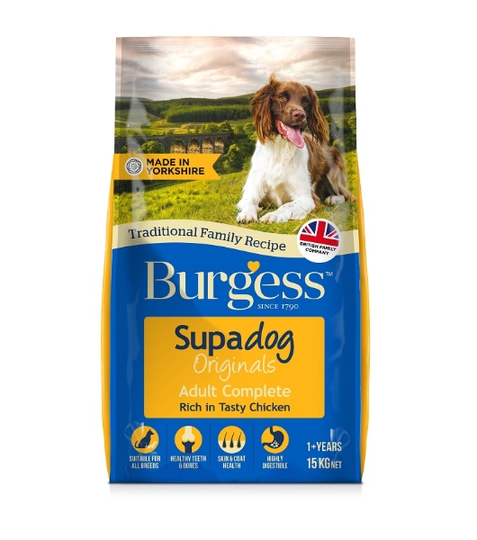 Burgess Supadog Adult Complete Rich In British Chicken 15KG | Torne Valley