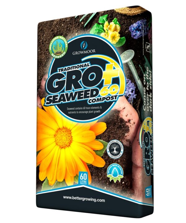 GROWMOOR Traditional Gro+ Seaweed Compost 60L | Torne Valley