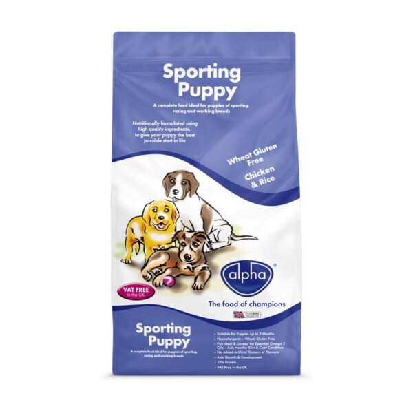 Alpha Sporting Puppy 15KG - 29% Protein | Torne Valley