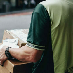 Delivery Man carrying boxes
