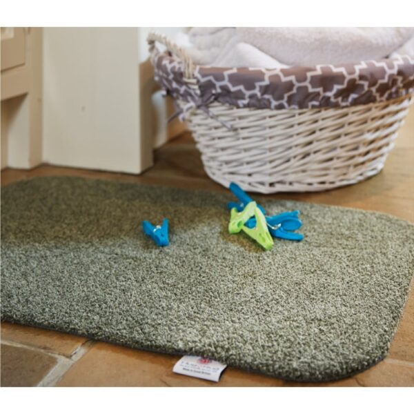 Hug Rug Plain Sage Green Eco Genetics Barrier Mat 50cm x 75cm | Torne Valley