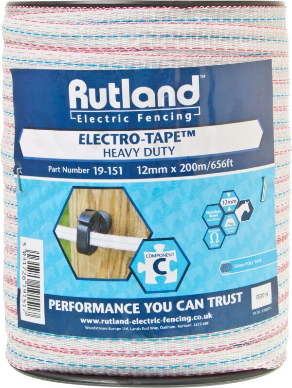 Rutland Electro-Tape 12mm x 200m | Torne Valley