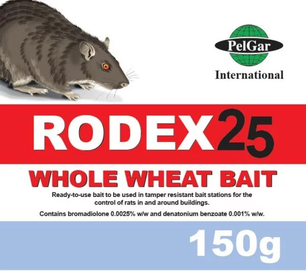 PelGar RODEX 25 Whole Wheat Bait 150G