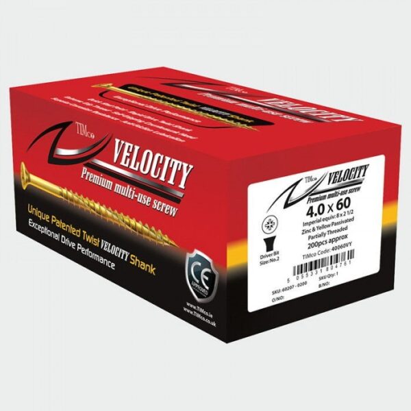 TIMco Velocity Multi-Use Screw PZ2 CSK - Box of 200 | Torne Valley