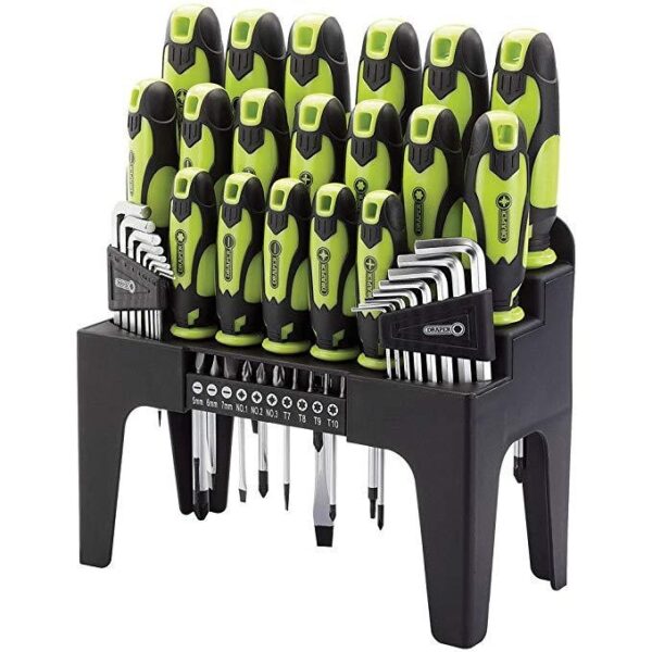 Draper Soft Grip Screwdriver, Hex Key And Bit Set (44 Piece) - 78619 | Torne Valley