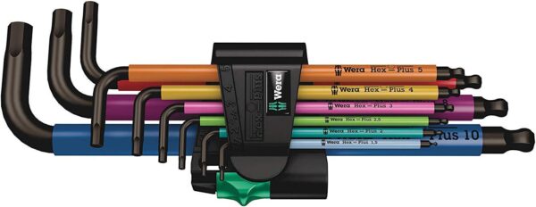 Wera 950/9 Hex-Plus 1 SB Multicolour Metric L-key set (9 Piece) | Torne Valley