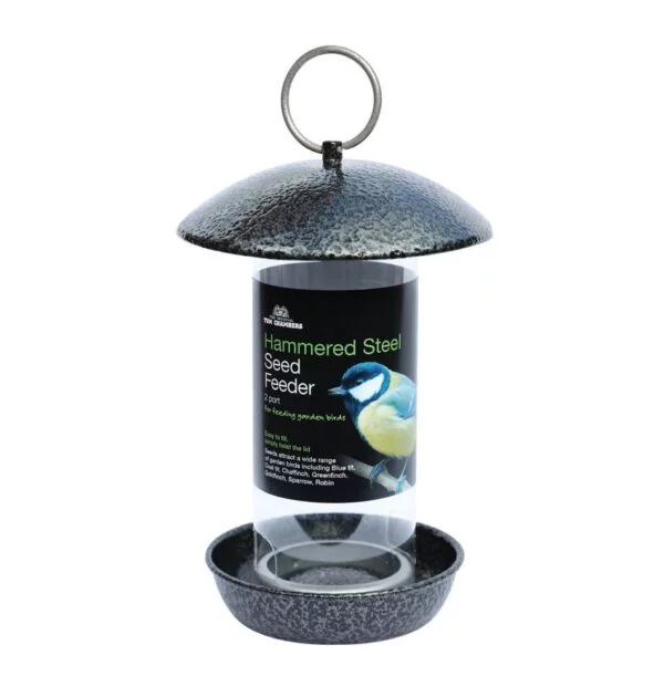 Tom Chambers Hammered Steel Seed Feeder (2-Port)