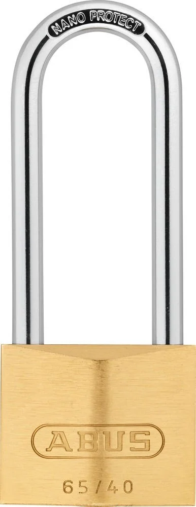 ABUS Long Shackle Brass Padlock Premium 65