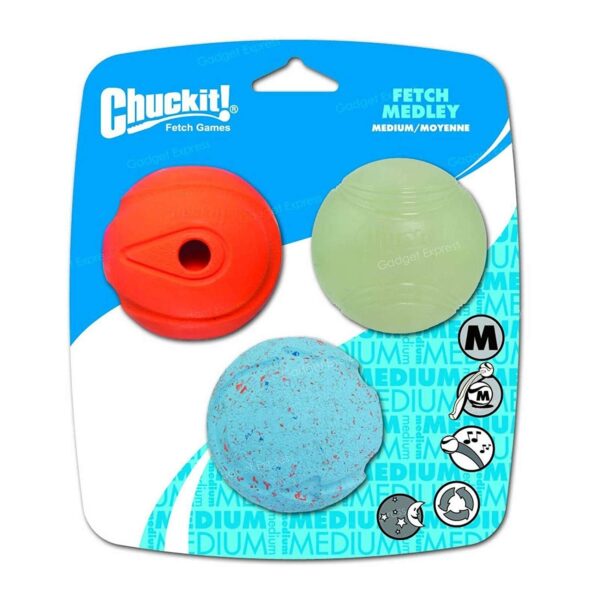 Chuckit! Fetch Medley Assorted 3 Pack, Medium | Torne Valley