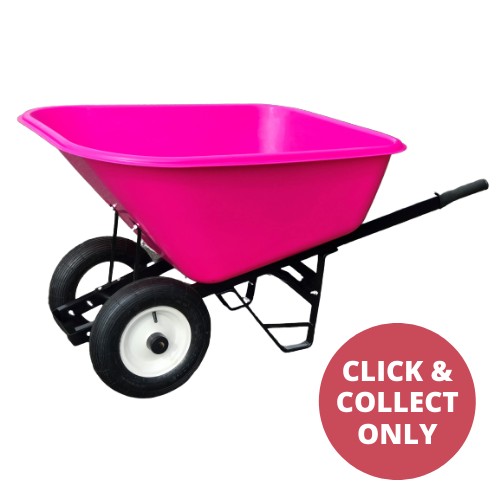 Plastic Wheelbarrow Two Wheels 200L - Pink | Torne Valley