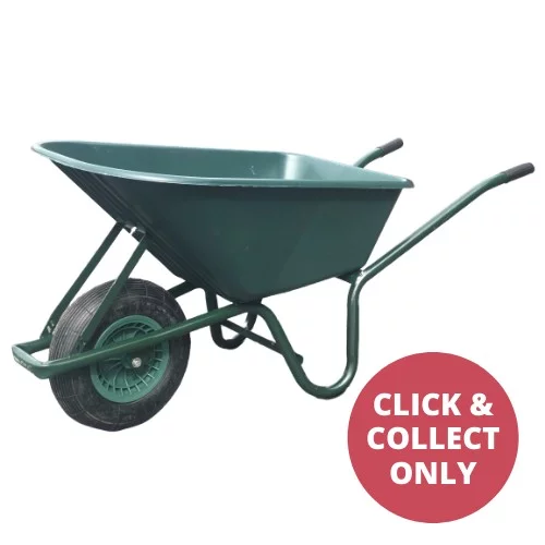 Plastic Wheelbarrow Single Wheel - Green