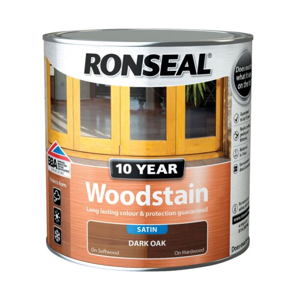 Ronseal 10 Year Dark Oak Woodstain Satin 750ml | Torne Valley