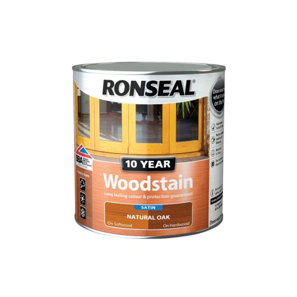 Ronseal 10 Year Natural Oak Woodstain Satin 750ml | Torne Valley