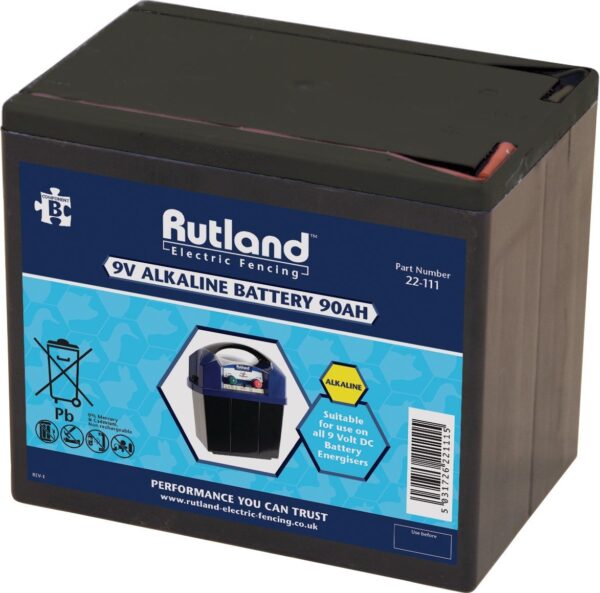 Rutland 9V 90Ah Alkaline Battery Large | Torne Valley