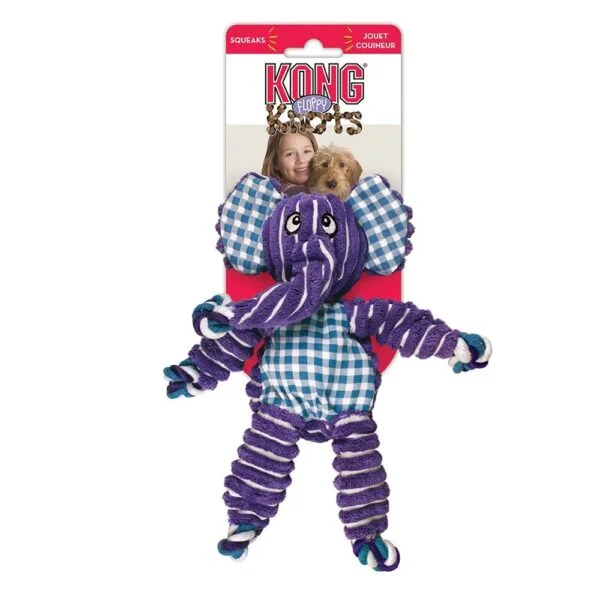 Kong Floppy Knots Elephant Dog Toy - Image 3