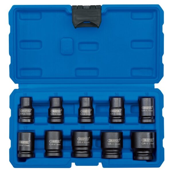 Draper 1/2" Sq. Dr. Metric Impact Socket Set (10 Piece) | Torne Valley