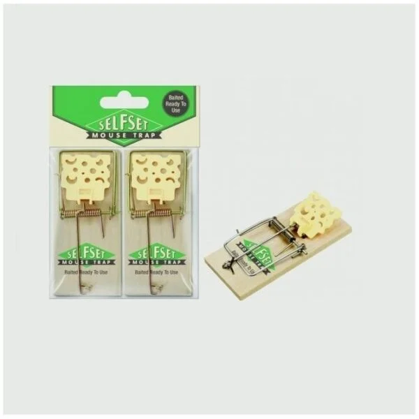 Self Set Wooden Mouse Trap - 2 Pack