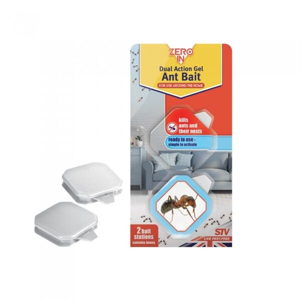 Zero In Dual-Action Gel Ant Bait Stations - 2 Pack | Torne Valley