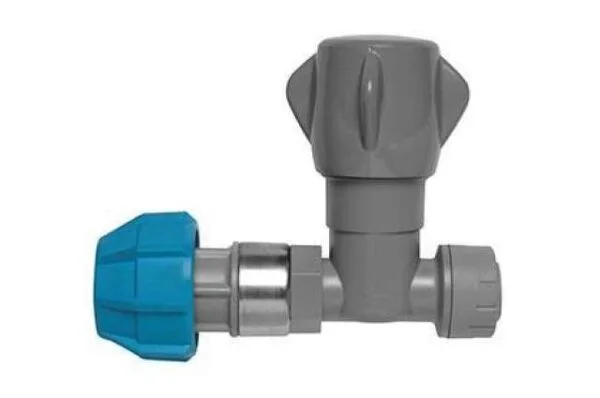 PolyPlumb Stopcock 25mm MDPE x 15mm, Cold Water Only