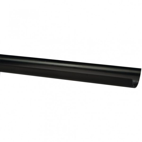 Polypipe 75mm Mini Half Round Gutter 2m Length, Black | Torne Valley