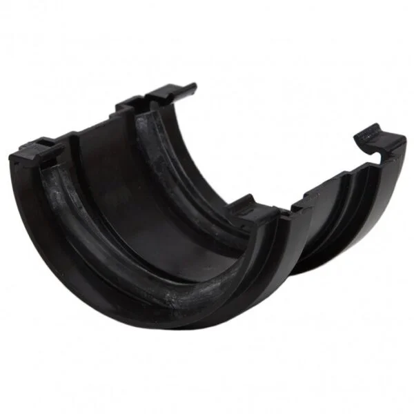 Polypipe 75mm Mini Half Round Gutter Union Bracket, Black