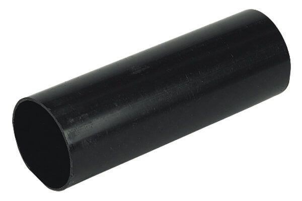 Polypipe 50mm Mini Round Down Pipe, 2 Metre Length, Black | Torne Valley
