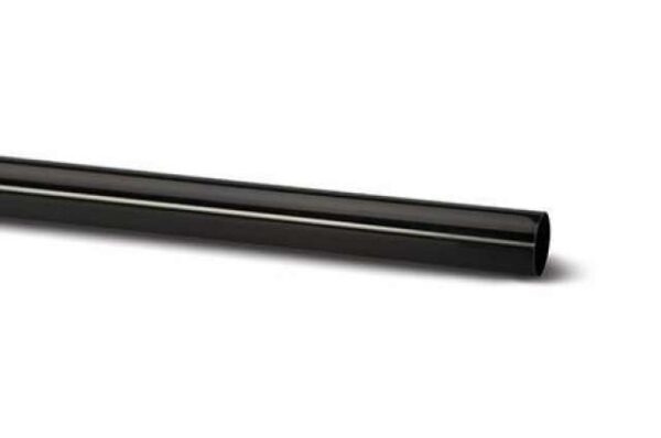 Polypipe 68mm x 4m Round Down Pipe, Black