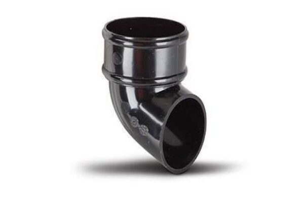 Polypipe 68mm Round Down Pipe Shoe, Black | Torne Valley
