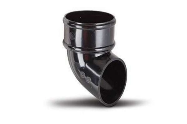 Polypipe 68mm Round Down Pipe Shoe, Black