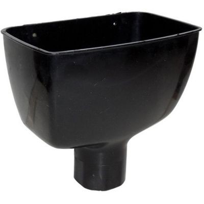Polypipe 68mm Round Down Pipe Hopper Head, Black | Torne Valley