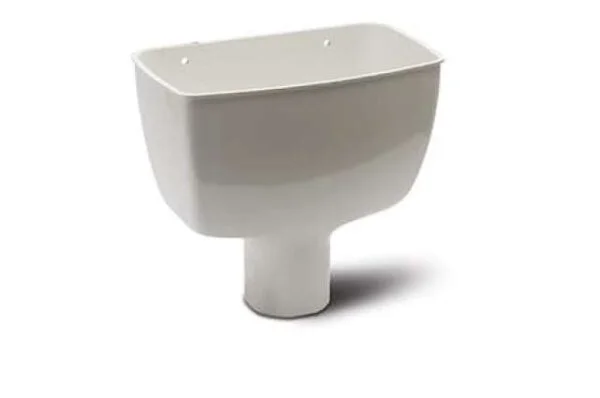 Polypipe 68mm Round Down Pipe Hopper Head, White