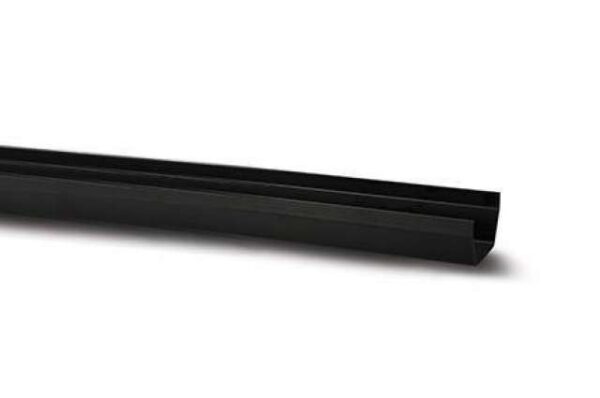 Polypipe 112mm x 4m Square Gutter, Black | Torne Valley