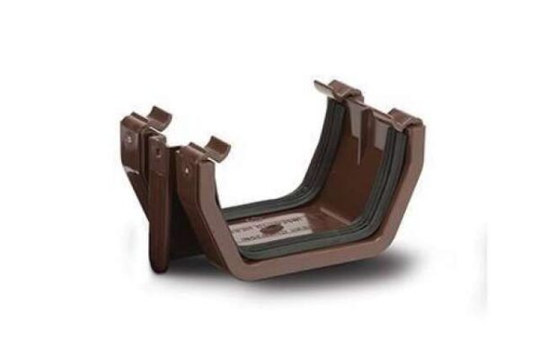Polypipe 112mm Square Gutter Union Bracket, Brown