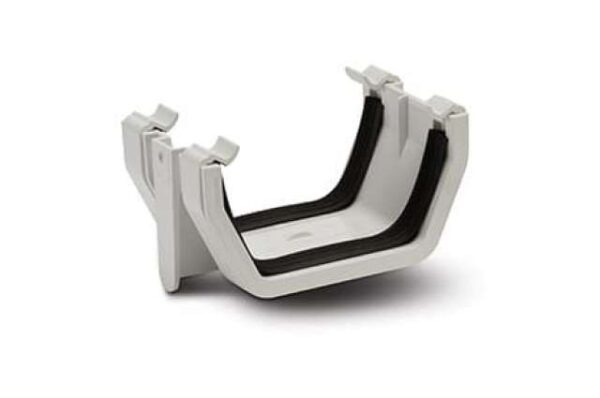 Polypipe 112mm Square Gutter Union Bracket, White | Torne Valley