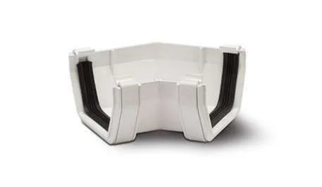 Polypipe 112mm Square Gutter 135 Angle, White