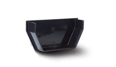 Polypipe 112mm Square Gutter Stop End (Internal), Black