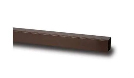 Polypipe 65mm Square Down Pipe, 4m Length, Brown