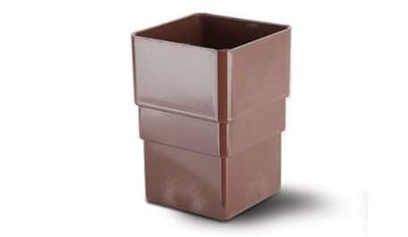 Polypipe 65mm Square Down Pipe Connector, Brown | Torne Valley