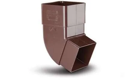 Polypipe 65mm Square Down Pipe 112.5 Offset Bend, Brown