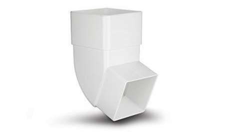 Polypipe 65mm Square Down Pipe 112.5 Offset Bend, White | Torne Valley