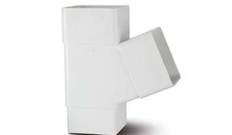 Polypipe 65mm Square Down Pipe 112.5 Branch, White