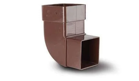 Polypipe 65mm Square Down Pipe 92.5 Offset Bend, Brown