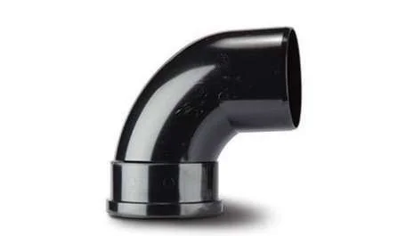 Polypipe 110mm Soil Single Socket 92.5 Offset Bend, Black