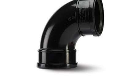 Polypipe 110mm Soil Double Socket 92.5 Bend, Black | Torne Valley